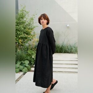 Linenfox Margot Dress - Black Size XS